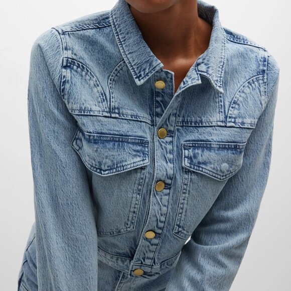 Triarchy - Stirrup Seamed Denim Jacket in Light Denim - Picture 4 of 12
